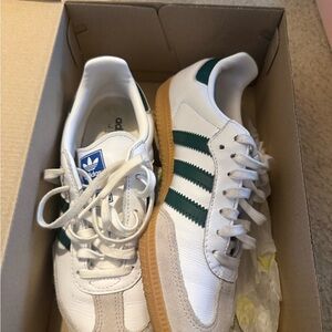 adidas Samba OG J Kids Sneakers White and Green